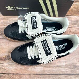 adidas x Wales Bonner Co-branded Black Sneakers, Size EU 38
